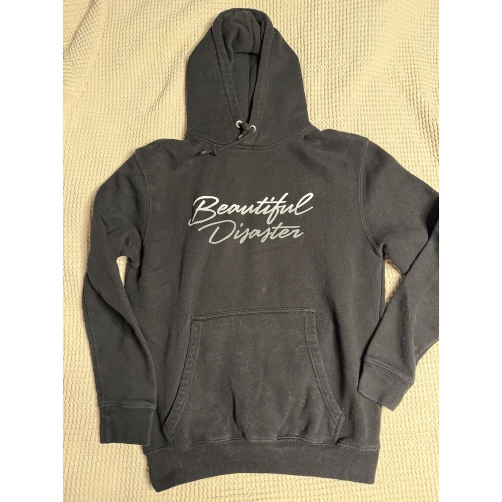 Beautiful Disaster Hoodie Size L Solid black